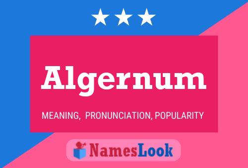 Algernum Name Poster