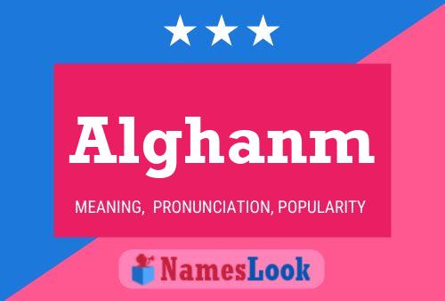 Alghanm Name Poster