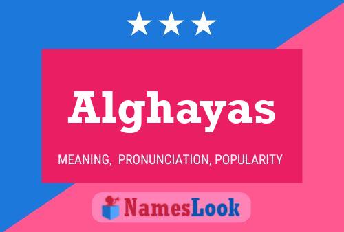 Alghayas Name Poster