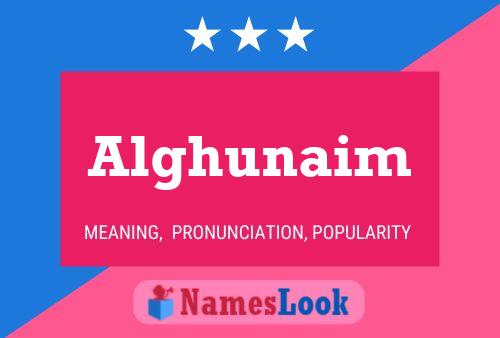 Alghunaim Name Poster