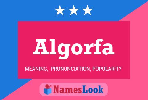 Algorfa Name Poster