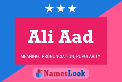 Ali Aad Name Poster