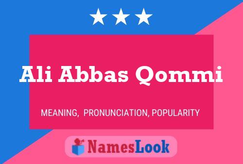 Ali Abbas Qommi Name Poster