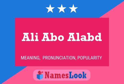 Ali Abo Alabd Name Poster