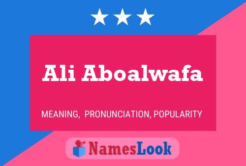 Ali Aboalwafa Name Poster