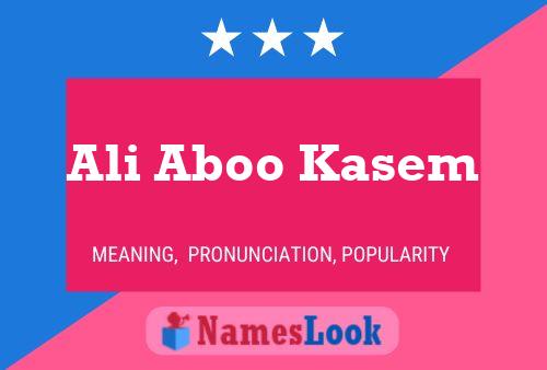 Ali Aboo Kasem Name Poster