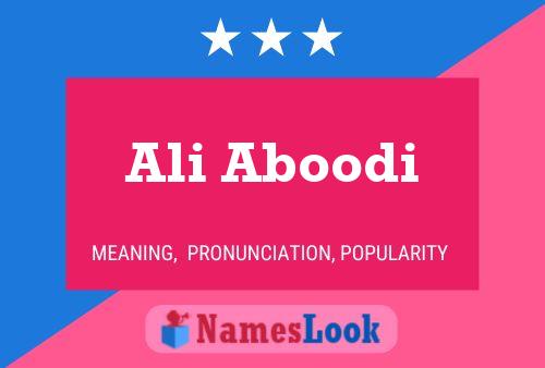 Ali Aboodi Name Poster