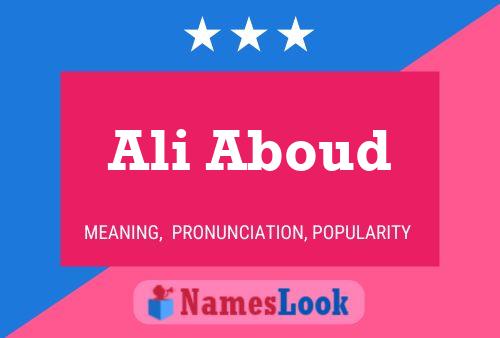 Ali Aboud Name Poster