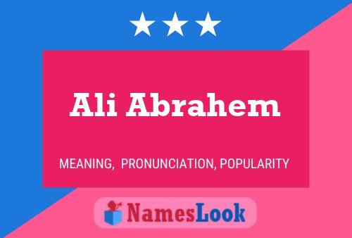 Ali Abrahem Name Poster