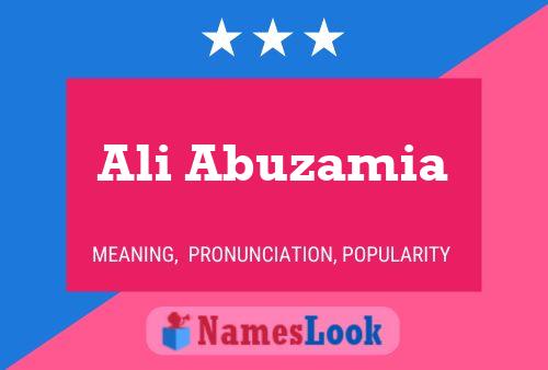 Ali Abuzamia Name Poster