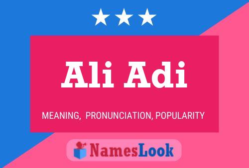 Ali Adi Name Poster