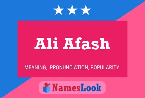 Ali Afash Name Poster