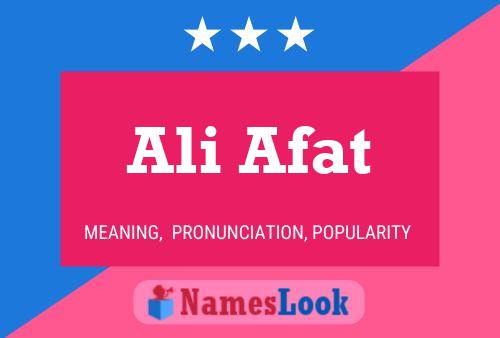 Ali Afat Name Poster