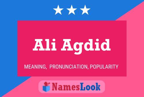 Ali Agdid Name Poster