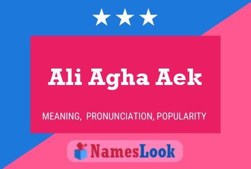 Ali Agha Aek Name Poster