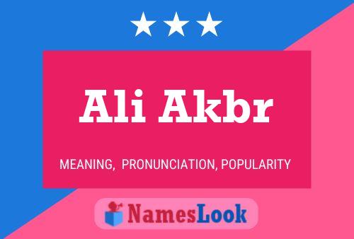 Ali Akbr Name Poster