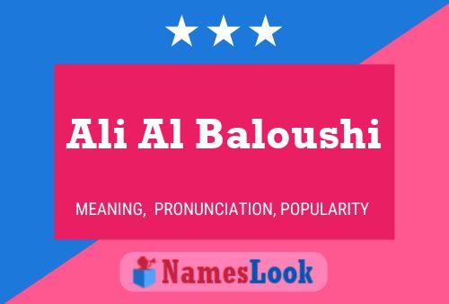 Ali Al Baloushi Name Poster