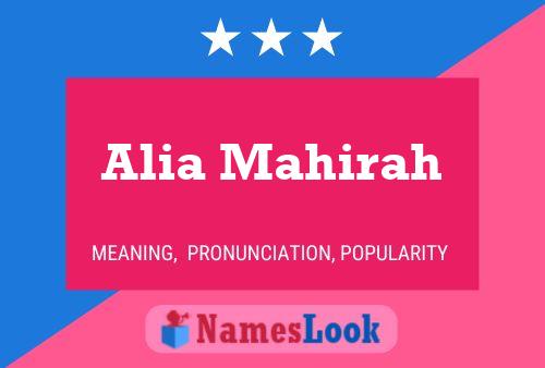 Alia Mahirah Name Poster