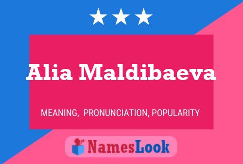 Alia Maldibaeva Name Poster