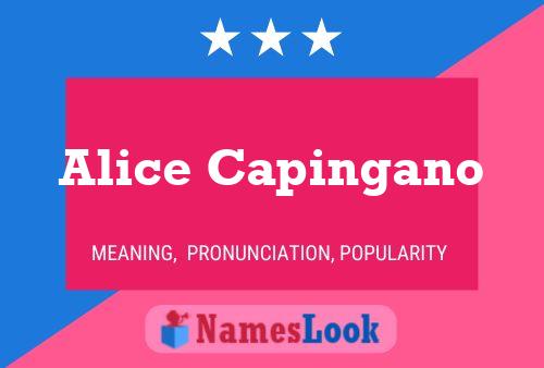 Alice Capingano Name Poster