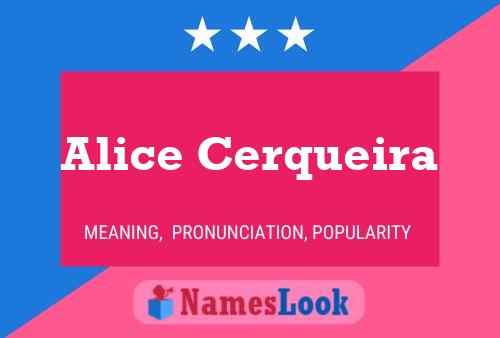 Alice Cerqueira Name Poster