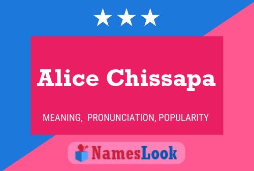 Alice Chissapa Name Poster