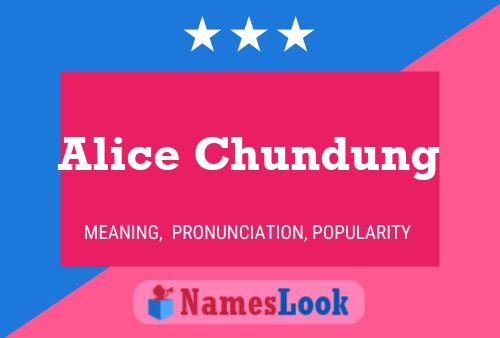 Alice Chundung Name Poster