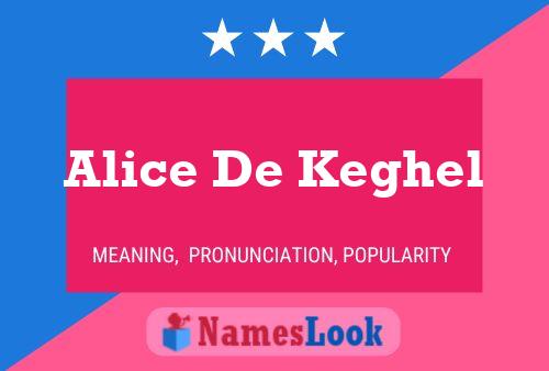 Alice De Keghel Name Poster