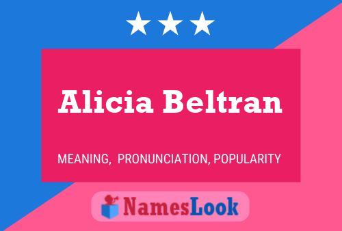 Alicia Beltran Name Poster