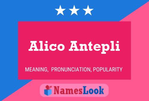 Alico Antepli Name Poster