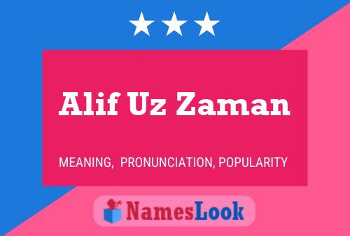 Alif Uz Zaman Name Poster