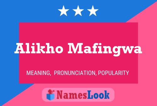 Alikho Mafingwa Name Poster