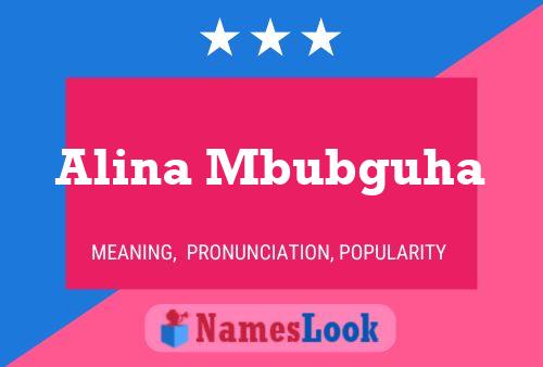 Alina Mbubguha Name Poster