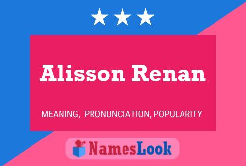 Alisson Renan Name Poster