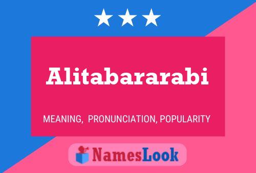 Alitabararabi Name Poster