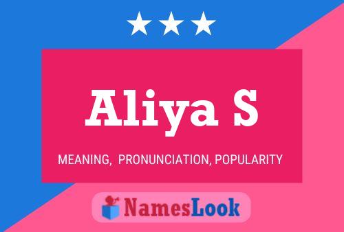 Aliya S Name Poster