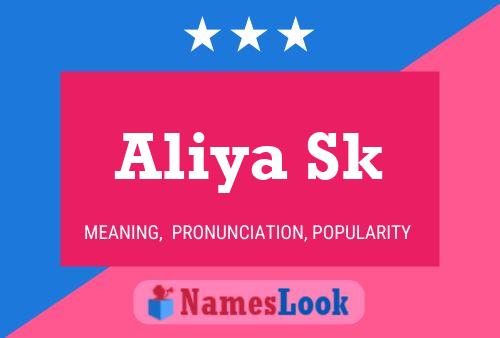 Aliya Sk Name Poster