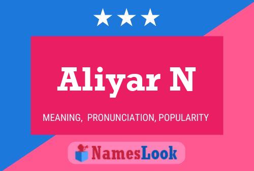 Aliyar N Name Poster