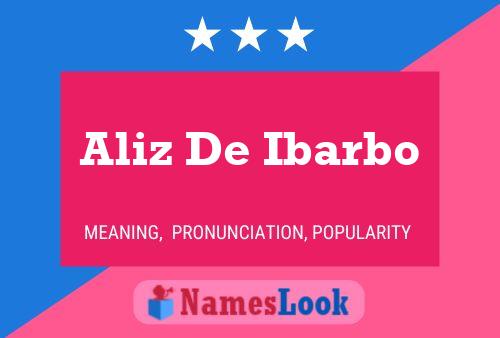 Aliz De Ibarbo Name Poster