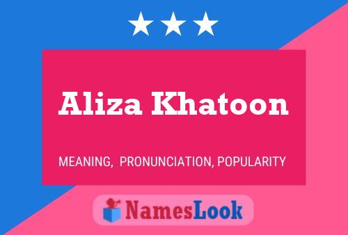 Aliza Khatoon Name Poster