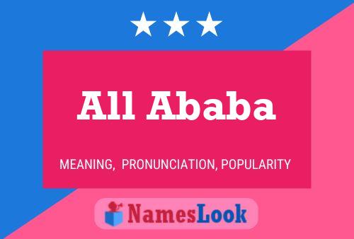 All Ababa Name Poster