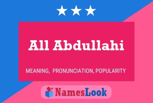 All Abdullahi Name Poster