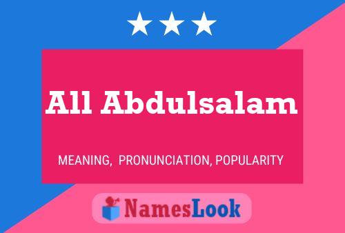 All Abdulsalam Name Poster