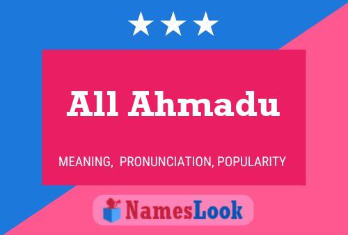 All Ahmadu Name Poster