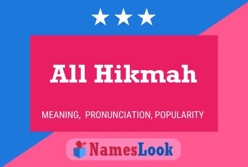 All Hikmah Name Poster