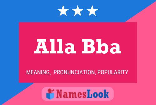 Alla Bba Name Poster