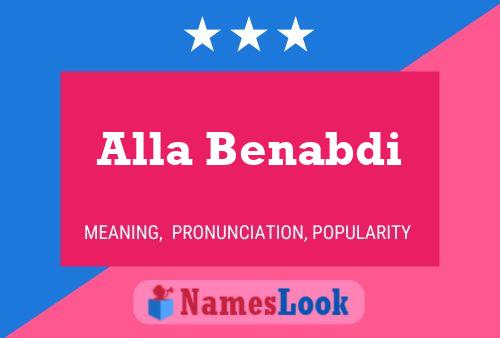 Alla Benabdi Name Poster