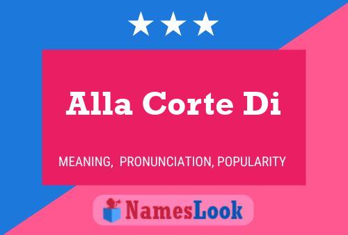 Alla Corte Di Name Poster