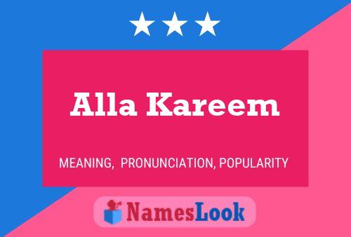 Alla Kareem Name Poster