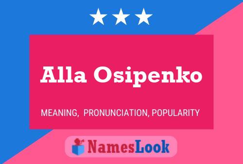 Alla Osipenko Name Poster